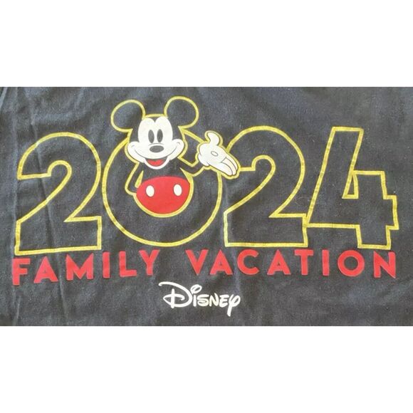 Disney Family Vacation 2024 Mickey Mouse Black Shirts T-shirt Size XL - Picture 3 of 6